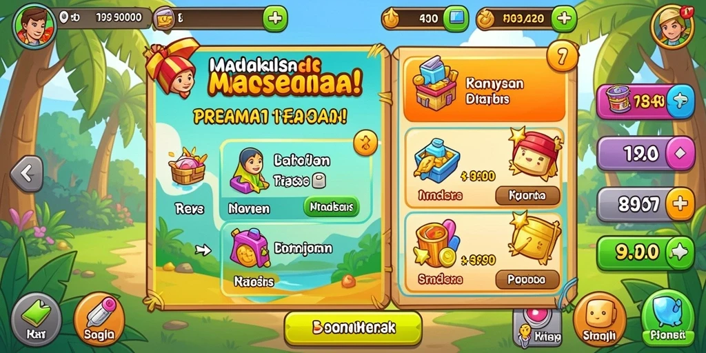 Tampilan menu utama yang user-friendly dan menarik.