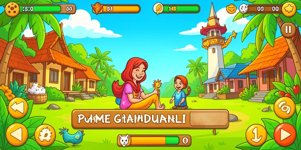 Tampilan permainan slot yang menarik dan penuh warna.