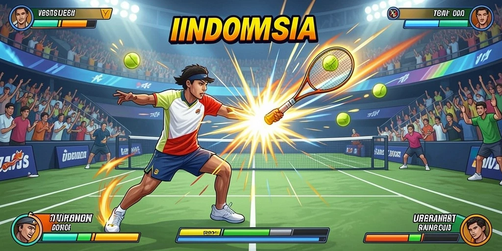Screenshot menampilkan karakter superhero dengan efek visual menakjubkan.