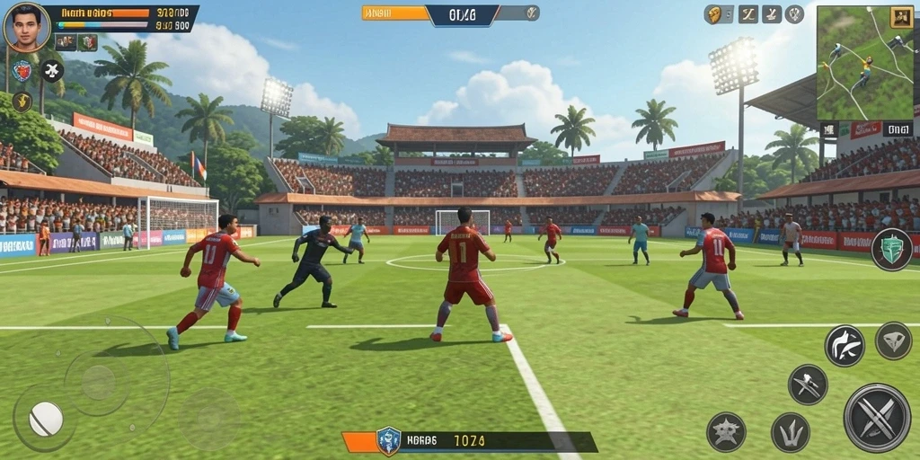 Tampilan utama game RT99 yang dinamis.